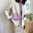 thumbnail image 4 of Bolsa Mini bolso de hombro de piel de cocodrilo para mujer, bolso cruzado con cadena acrílica (púrpura) JShteea Para Estrenar, 4 of 9