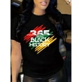 thumbnail image 1 of Juneteenth&Black History Print Crew Neck T-shirt, Four seasons casual short-sleeved round neck T-shirt, Women'S Clothing, 1 of 7