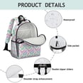 thumbnail image 4 of White Cow Scarf Pattern Backpack for School,Cute School Bag,Schoolbag with Adjustable Shoulder Straps & Padded Back,15.25"x11.5"x5.25", 4 of 5