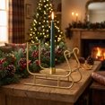 thumbnail image 3 of Qholemyo Golden Metal Sleigh Candleholder Tabletop Ornament Home Decor For Christmas Xmas Table Decor, 3 of 6