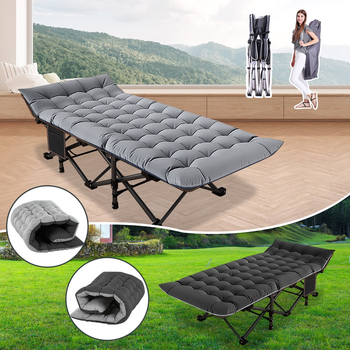 Buy Slsy Folding Camping Cots for Adults, Folding Cot Bed Folding