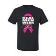thumbnail image 2 of Real Men Wear Pink Awareness Men's Graphic T-Shirt, Black, Small, 2 of 3