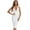 White, variant on BEAUKEY Women V Neck Halter HL Bandage Dress Sexy Sheath Open Back Knee Length Bodycon