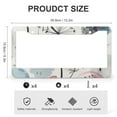thumbnail image 3 of 2 Pcs Set Dandelion Flowers And Dragonflies License Plate Frame Wildflowers Floral Herbs Antique Botanical Car Tags Frames Holder Metal 2 Round Holes for Women, 3 of 6