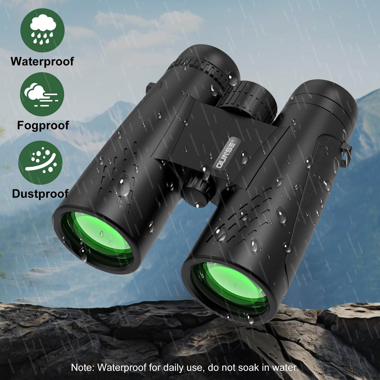 Binoculars for Adults Kids 10X42 Binoculars Wide View BAK4 Clear Waterproof Binoculars with Storage Bag for Outdoor Hiking Event Birding Concert, Easy to Focus