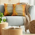 thumbnail image 5 of Ambesonne Fall Throw Pillow Cover 2 Pack, Fallen Leaves Rustic Style, 20", Pale Coffee Marigold, 5 of 5