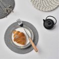 thumbnail image 2 of Three-piece Set Of Cotton Thickened Coasters And Dish Pads (white Dark/light Gray 18cm) Free Shipping, 2 of 5