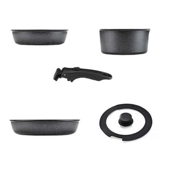Convenient Detachable Handle Cookware for Small Space Household Aluminum Pots Nonstick Dishwasher Safe Cooking Pans