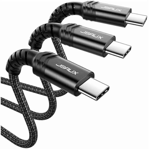 3-Pack USB C to USB C Cable 100W [10ft/6.6ft/3.3ft] Compatible with iPhone 17 Air 16 15 Pro Max Samsung Galaxy S25 S24 iPad Pro, Type C to C Charger Cable Fast Charging - Black