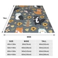 thumbnail image 6 of LNWH Cartoon Fox Owl Hedgehog Tree Pattern Throw Blanket, Flannel Sofa Blankets for All Seasons, 40"x30", 6 of 8