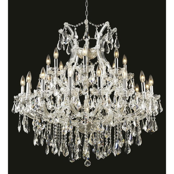 2801 Maria Theresa Collection Chandelier D:36in H:36in Lt:24 Chrome Finish (Royal Cut Crystals)