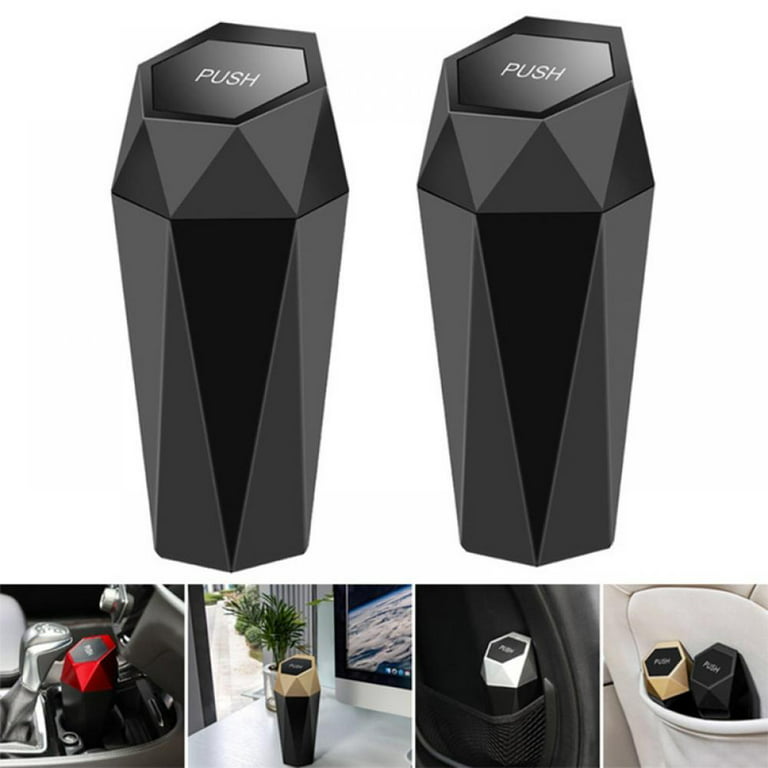 Automotive Cup Holder Trash Can, Auto Mini Car Garbage Can Vehicle Rubbish  Bins with Lid for Car Office Home Bedroom