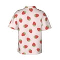 thumbnail image 3 of Balery Strawberry Print Men's Hawaiian Shirts Short Sleeve Beach Shirt Relaxed Fit Vacation Button Down Shirts-XX-Large, 3 of 9