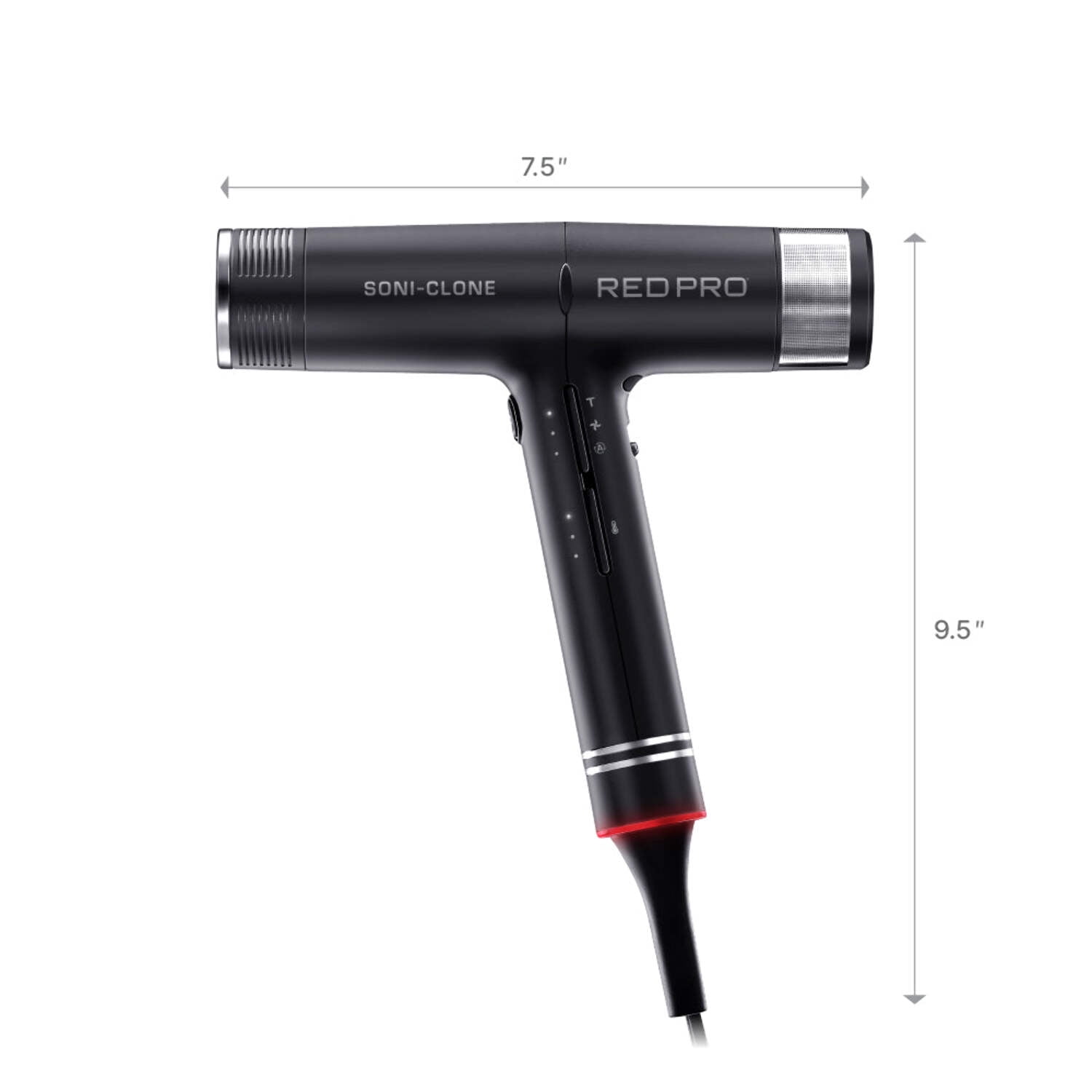 RED Pro Hair Dryer Soni-Clone 110,000 RPM High Speed BLDC Motor Dryer, Strong Air Flow for Fast Drying, Lightweight with Luxury Home & Travel Pouch, Magnetic Nozzle Hair Pik, Diffuser & Concentrator
