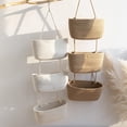 thumbnail image 5 of Dingrich Over the Door Organizer, 3-Tier Wall Mount Hanging Basket for Closet Organizing, Decorative Hanging Storage Organizers Baskets for Living Room, Bathroom, Bedroom, Jute, 5 of 8
