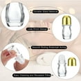 thumbnail image 3 of Uxcell 30ml Glass Empty Roller Bottles, 1 Pcs Leak-Proof Massage Rollerball Container for Essential Oils, Gold, 3 of 6