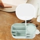 thumbnail image 2 of Porta cosméticos con espejo cosmético, soporte para brochas de maquillaje, organizador de cosméticos de escritorio, 2 of 8