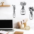 thumbnail image 2 of Decoración de Pared con Flores de Metal, 3 Piezas, Arte de Pared Floral, Flor en Jarrón, Decoración de Pared, Jarrón de Flores, Decoración de Interiores, Arte de Pared de Hierro, 2 of 7