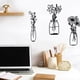 thumbnail image 2 of Decoración de Pared con Flores de Metal, 3 Piezas, Arte de Pared Floral, Flor en Jarrón, Decoración de Pared, Jarrón de Flores, Decoración de Interiores, Arte de Pared de Hierro, 2 of 7