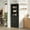 Black, variant on Lacoo 62'' Tall Corner Cabinet with 3 Shelves and 2 Doors, Corner Storage Cabinet Shelving Storage with Adjustable Shelves for Kitchen Living Room Bathroom, Brown