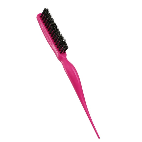 Vocoste 1 Pc Nylon Teasing Brush Three Row Salons Teasing Brush Rose Red 8.86" Length