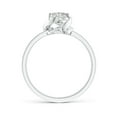 thumbnail image 2 of ANGARA Natural Solitaire Diamond Floral Ring in 14K White Gold for Women (Size-5.1mm | Color-K | Clarity-I3) | April Birthstone, Birthday, Anniversary, Jewelry Gift for Women | Natural Diamond Ring, 2 of 9
