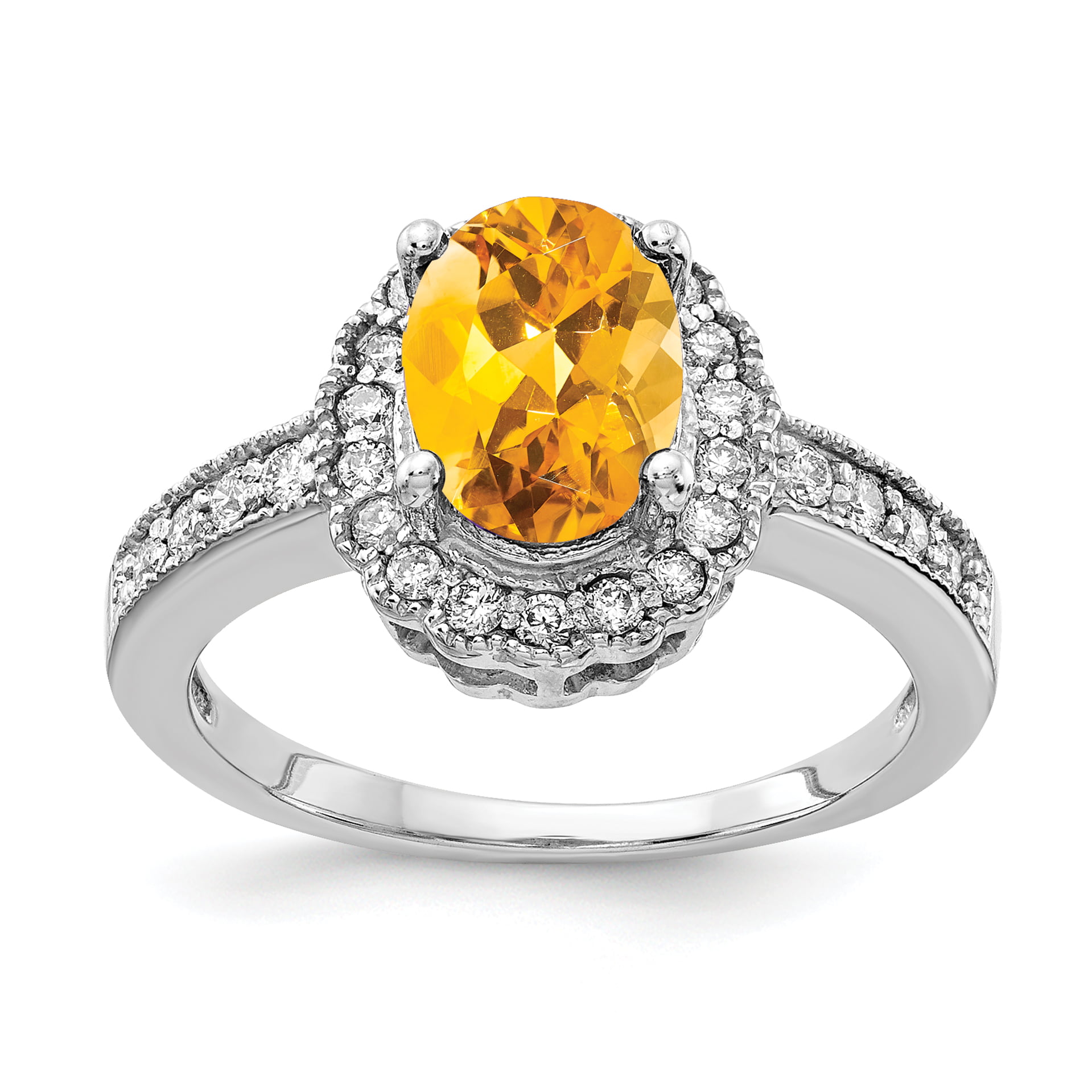 1.4 ctw Natural Yellow Citrine Solid 14k Yellow Gold 5 Stone Solitaire Ring