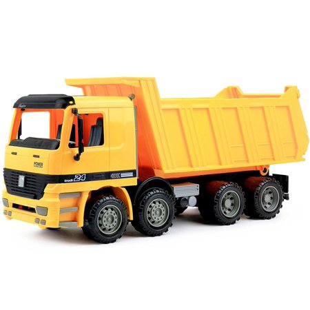 Click N' Play Friction Powered Dump Truck Construction Toy Vehicle for