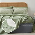 thumbnail image 6 of Davulos Green Tufted King Size Comforter Set 7 Piece Bed in a Bag, Shabby Chic Boho Comforter and Sheet Set, Soft Microfiber Complete Bedding Set for All Season(Green , King), 6 of 9