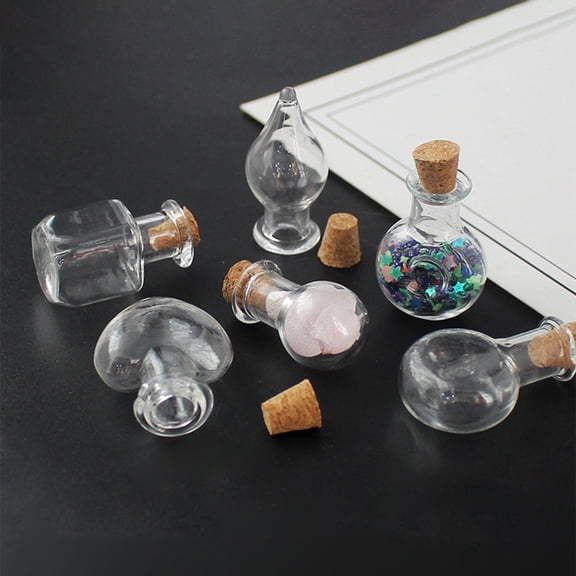 Toyvian 32-Piece Mini Clear Glass Jars Set for Crafts, Storage, Small Containers for Home, Office, Projects and Organization