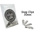 thumbnail image 2 of 25 Snap Hair Clips - Silver Metal Tear Drop Shape with Hole - 30mm, 2 of 3