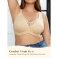 thumbnail image 4 of SHARICCA Minimizer Bra for Womens Plus Size Full Coverage Underwire Bralette 42D, 4 of 7