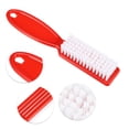 thumbnail image 3 of 4 cepillos para uñas limpiadores de uñas, herramientas de limpieza de uñas, cepillo de manicura con mango de plástico, cepillos de pedicura, rojo, 3 of 8