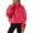 Red, variant on Ecqkame Womens Half Zip Sweatshirt sherpa Pullover Warm Soft Fleece Sweatshirt Long Sleeve Solid Color Sweater with Pockets Dark Gray L