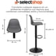 thumbnail image 2 of Set 4 Sillas Banco Bar Eames Ajustable Tulip Minimalista Silla Alta para Barra con Reposa Pies Asiento Giratorio 360° Banco Alto con Altura Regulable (Gris 4 Piezas), 2 of 7