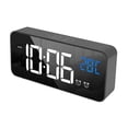 thumbnail image 1 of EASTIN LED Digital Alarm Clock  Dual Alarm  4 Brightness&13 Ringtones  12/24H  Bedside Clock With Built-in Sound Senor  Temperature  Snooze  Portable Clock For Bedroom  Home And Travel 5., 1 of 15