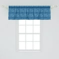 thumbnail image 2 of Ambesonne Luau Window Valance, Aqua Toned Floral Illustration, 54" X 18", Petrol Blue Dark Blue, 2 of 3