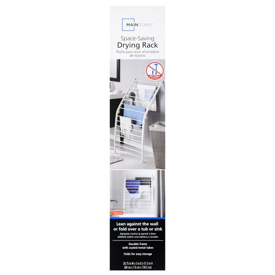 Mainstays Space Saving Drying Rack, White