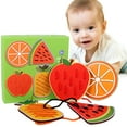thumbnail image 1 of Kids Threading Toy Wooden: 4PCS Animal Fruit Weaving Lacing Toy Educational Toy, 1 of 10