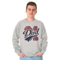 thumbnail image 5 of Father's Day No.1 Dad Worlds Greatest Men's Crewneck Sweatshirt Brisco Brands M, 5 of 6