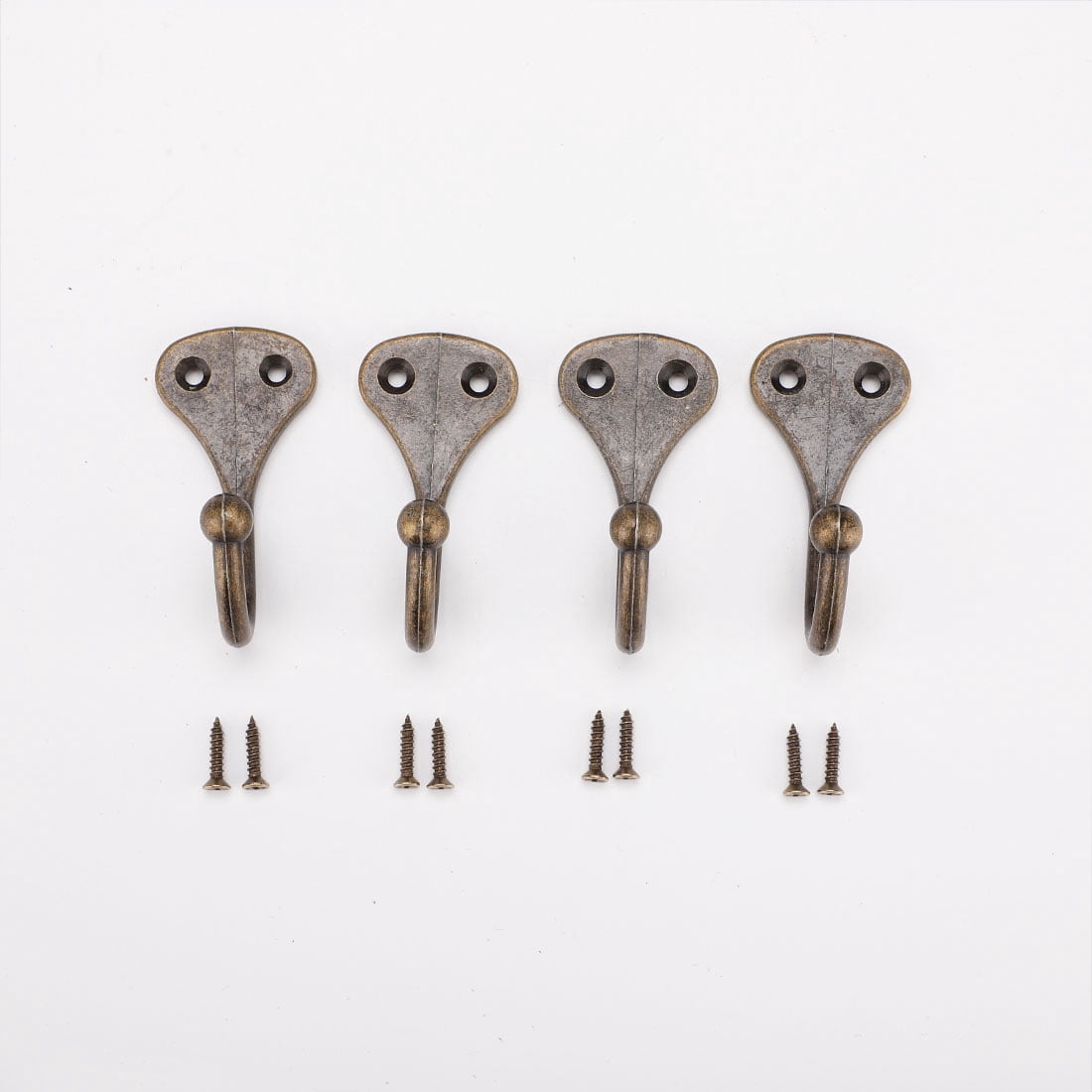 Unique Bargains 4Pcs Curtain Tiebacks Hook Zinc Alloy Vintage Holdback Wall Hooks