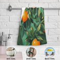 thumbnail image 5 of Yayeee Hand Towels for Bathroom Set of 2 Quick Dry Super Absorbent Soft Hand Shower Towels, 28" x 14", Orange Tree Pattern, 5 of 8