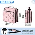 thumbnail image 3 of Pink-anchor Printed Zipper Binder with Handle&Shoulder Strap 2 inch 3 Ring 500+300 Sheet Capacity File Folder Organizer, 3 of 8