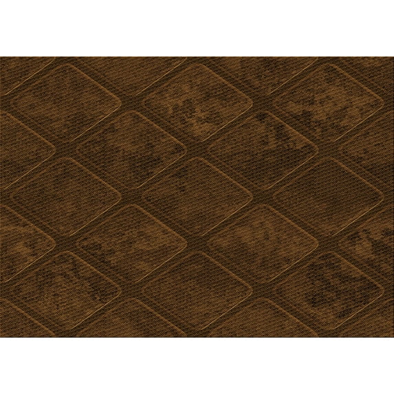 Ahgly Company Machine Washable Indoor Rectangle Transitional Saddle Brown Area Rugs, 7' x 9'