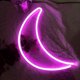 thumbnail image 3 of Warm White Moon Neon Sign Art Wall Decor USB Battery Powered Neon Sign Night Light Lamp, 3 of 4