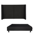 thumbnail image 1 of Box Base Cama Matrimonial + Cabecera Milan Negro, 1 of 7
