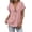Pink03, variant on Summer Tops for Women 2026 Cutout Solid V Neck Front Tie Knot Rolled Short Sleeve Blouse, Loose Fit Fake Linen Cotton Blend Textured Casual Summer Top Tops for Women Trendy