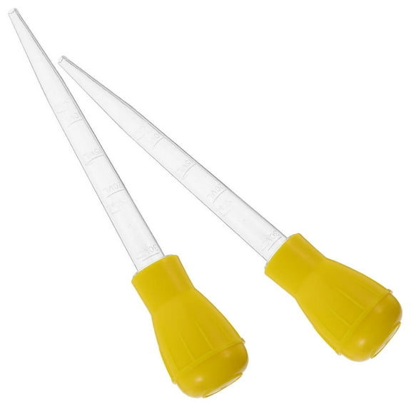 Raindrops Yellow Meat Injector for Marinade Liquid Cooking Material Use Kitchen Tool 2pcs