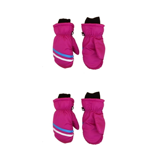 Billuyoard 3 pares de manoplas para niños, regalos impermeables de invierno, esquí, patrón geométrico cómodo, diseño grueso, actividades al Type2 NO2