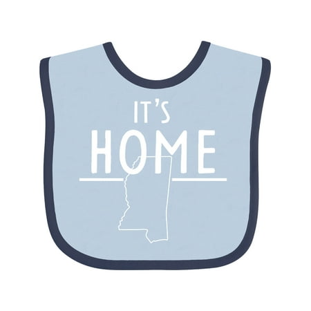 

Inktastic It s Home- State of Mississippi Outline Gift Baby Boy or Baby Girl Bib